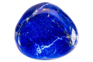 Kim Woods September 2025 Report Crystal Lapis Lazuli A polished Lapis Lazuli gemstone with vibrant royal blue tones and natural gold and white veining.